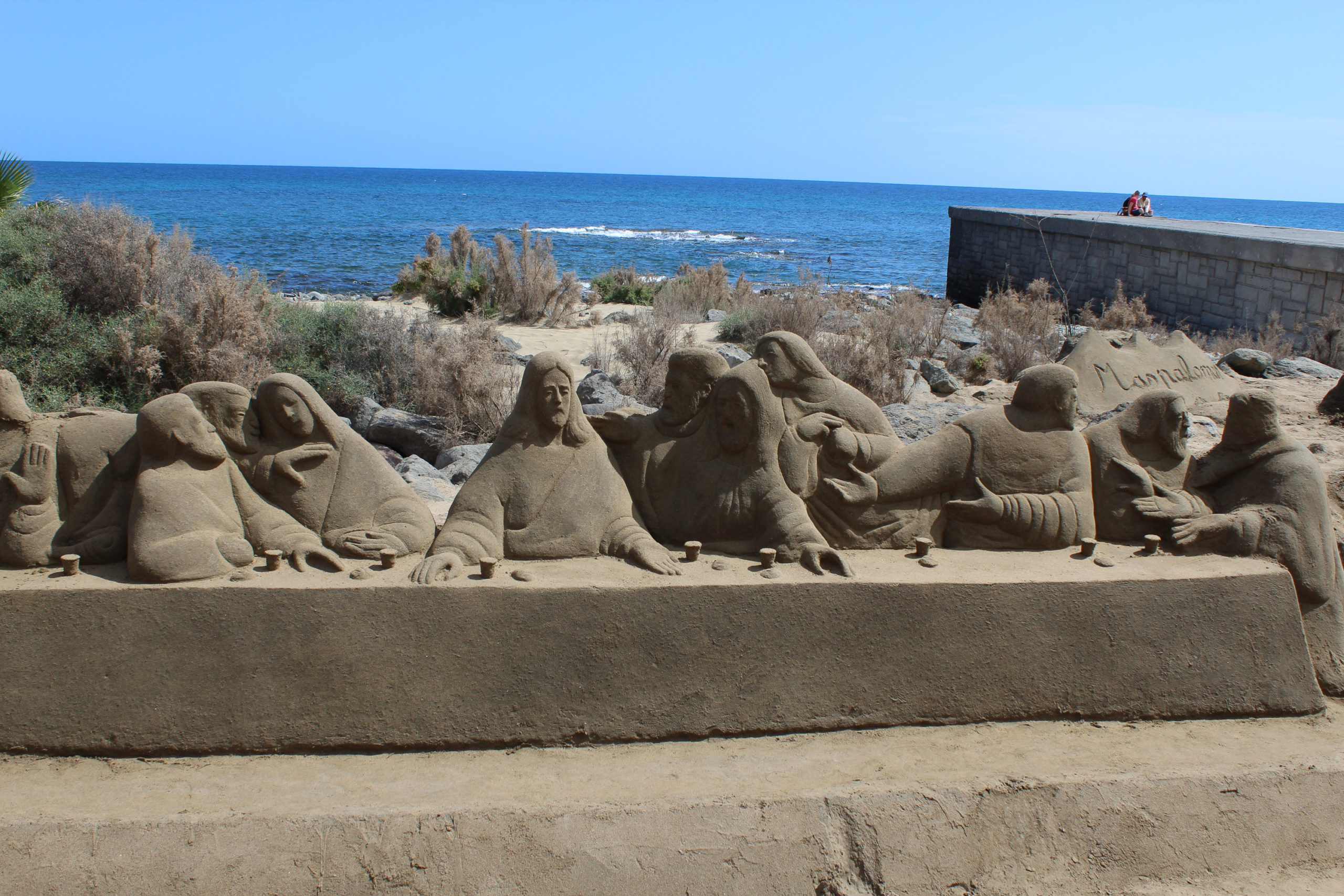 Ostatnia wieczerza rzeźby z piasku