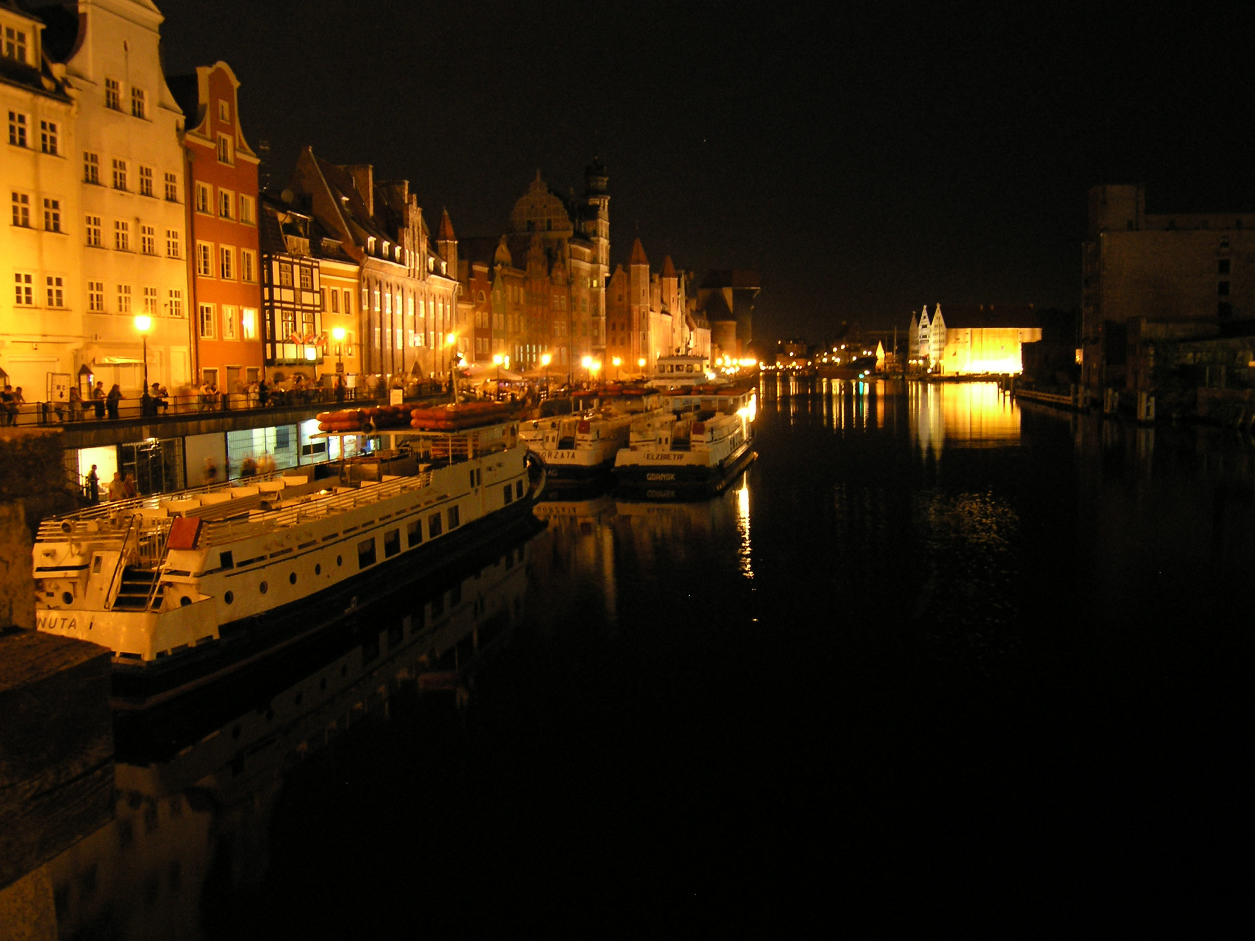 Gdańsk panorama nocą